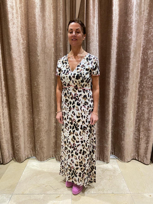 Eva Kayan Leopard Print Maxi Dress