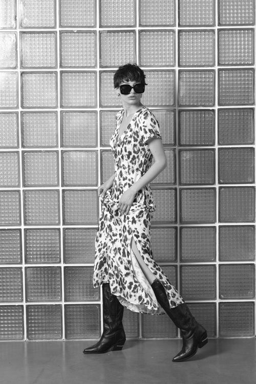 Eva Kayan Long Leopard Print Dress