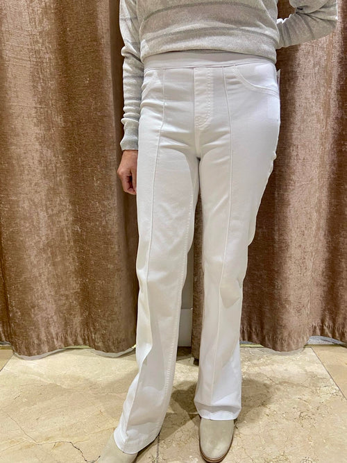 Gardeur Zilla White Pull On Stretch Trousers