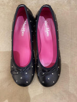 Marco Moreo Black Studded Shoes with Bow