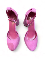 Marco Moreo Phoebe Pink Platform Ankle Strap Shoe