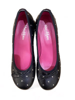 Marco Moreo Black Studded Ballerina Style Flat Shoes