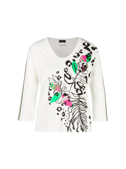 Marc Cain White Cotton Long Sleeve Top