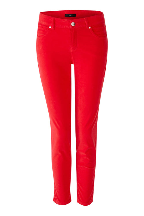 Oui Baxter Cropped Jeggings in Red Rose
