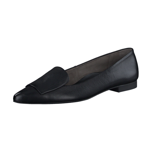 Paul Green Black Leather Ballerina Shoe