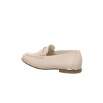 Paul Green Off White Loafers With Metallic Trim