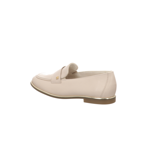Paul Green Off White Loafers With Metallic Trim