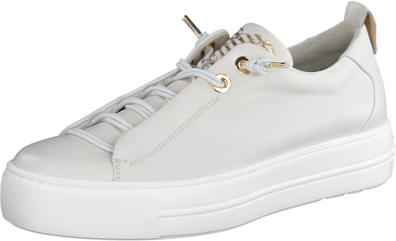Paul Green Ivory/Gold Platform Toggle Trainers