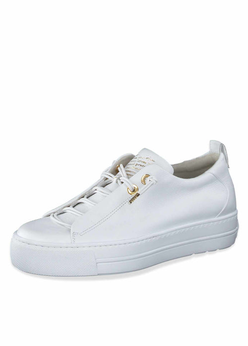 Paul Green White Leather Platform Trainers